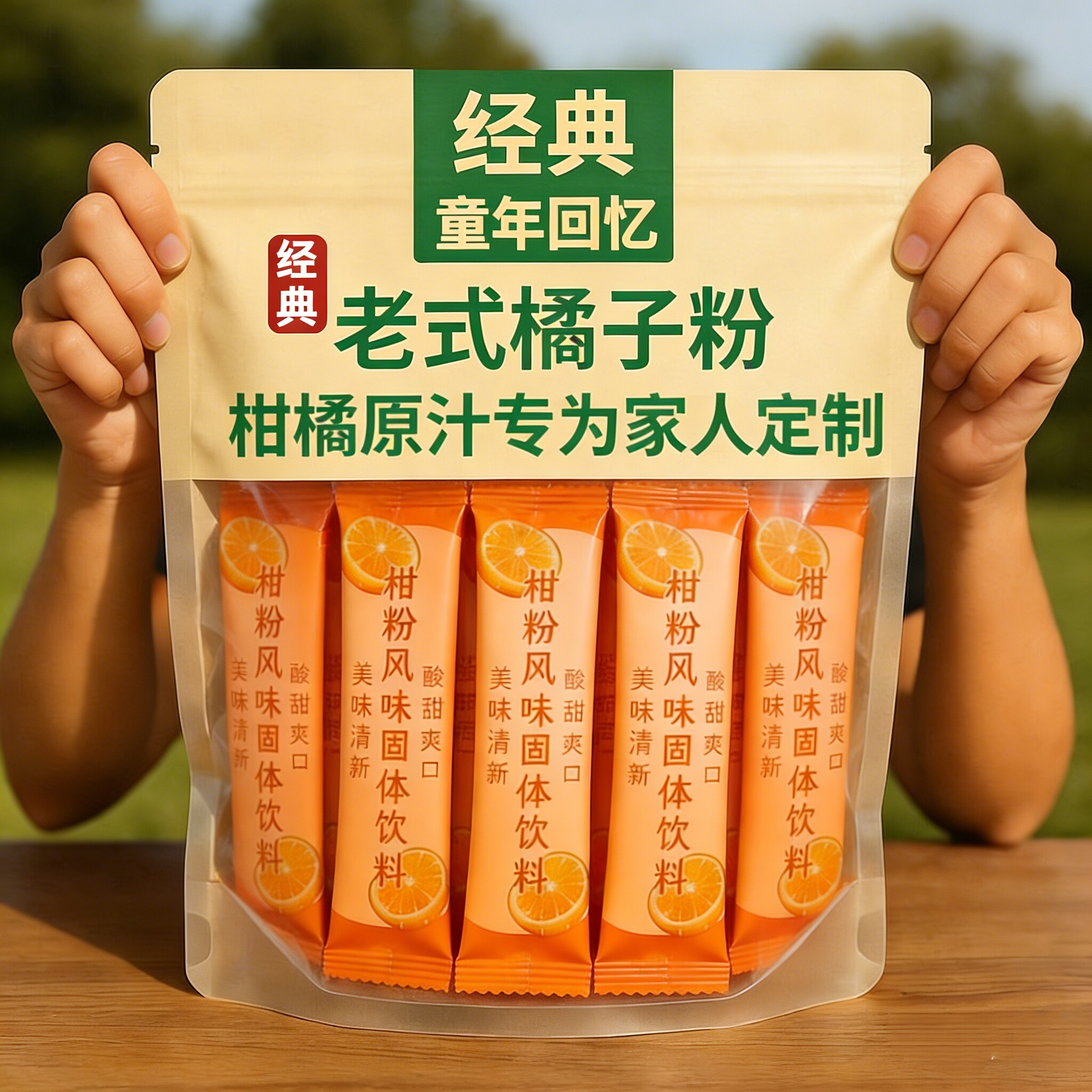 央妈推荐！橘子粉冲泡饮料80后老牌子无糖无添加正宗老式橘子粉旗
