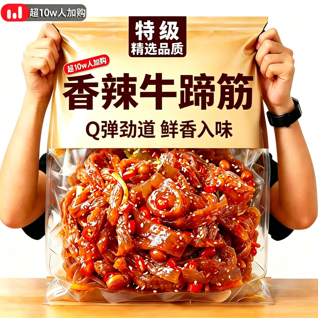 内蒙古牛蹄筋牛筋耐嚼解馋真空小零食休闲食品特产小吃卡减低肥脂
