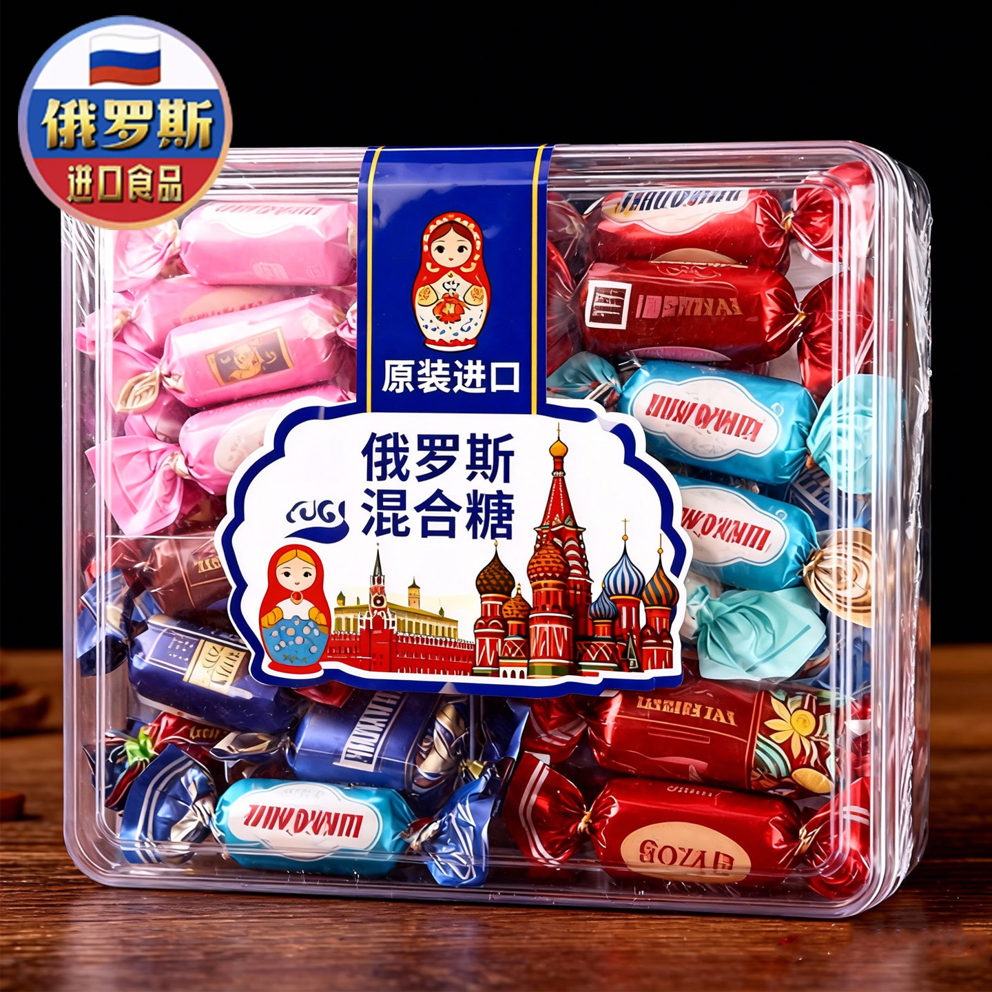 央妈推荐！俄罗斯混合糖果原装进口正品官方旗舰店巧克力喜糖年货