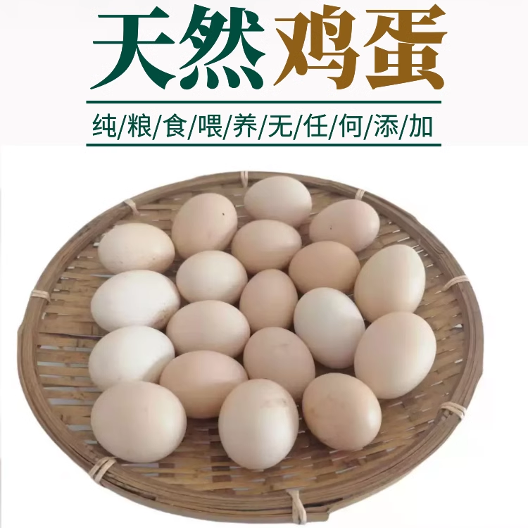 新鲜农家土鸡蛋湖南衡阳五谷杂粮散养湘黄新鲜走地鸡蛋现捡现发