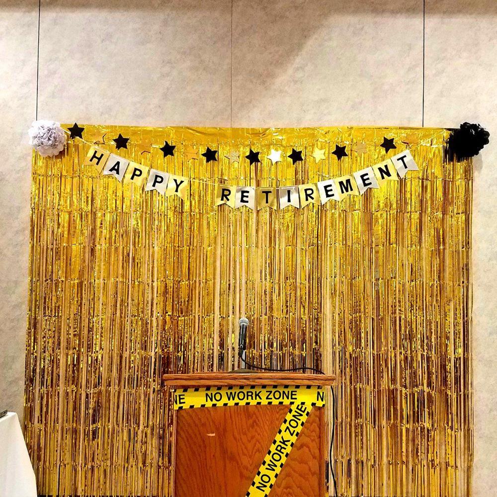 2 Pack Foil Curtain Silver Black Gold Rose Gold Glitter Shim