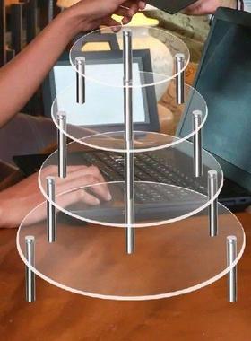 Cake Stand Transparent Round Shape Acrylic Birthday Cupcake