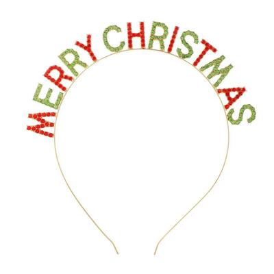 MERRY CHRISTMAS Headband Princes Crown Party Tiara Hair Hoop