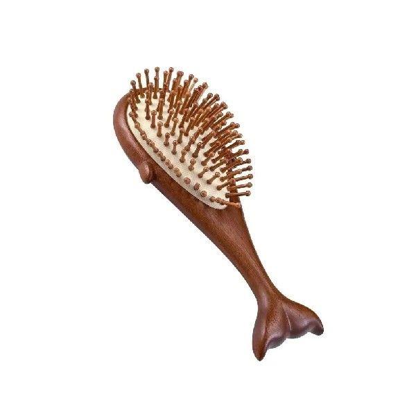 High Quality Anti Static Sandalwood Hair Comb Wooden Whale