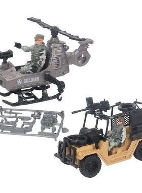 5Pcs Jungle War Training Scene Accessories Mini Soldier