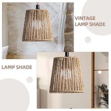 Retro Decor Rope Lampshade Hotel Lampshades Small Weaving