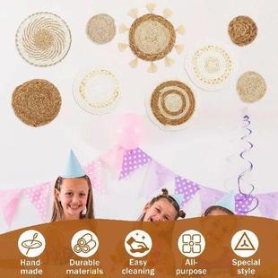 Wall Baskets Set Seagrass Bohemia Round Basket Pack