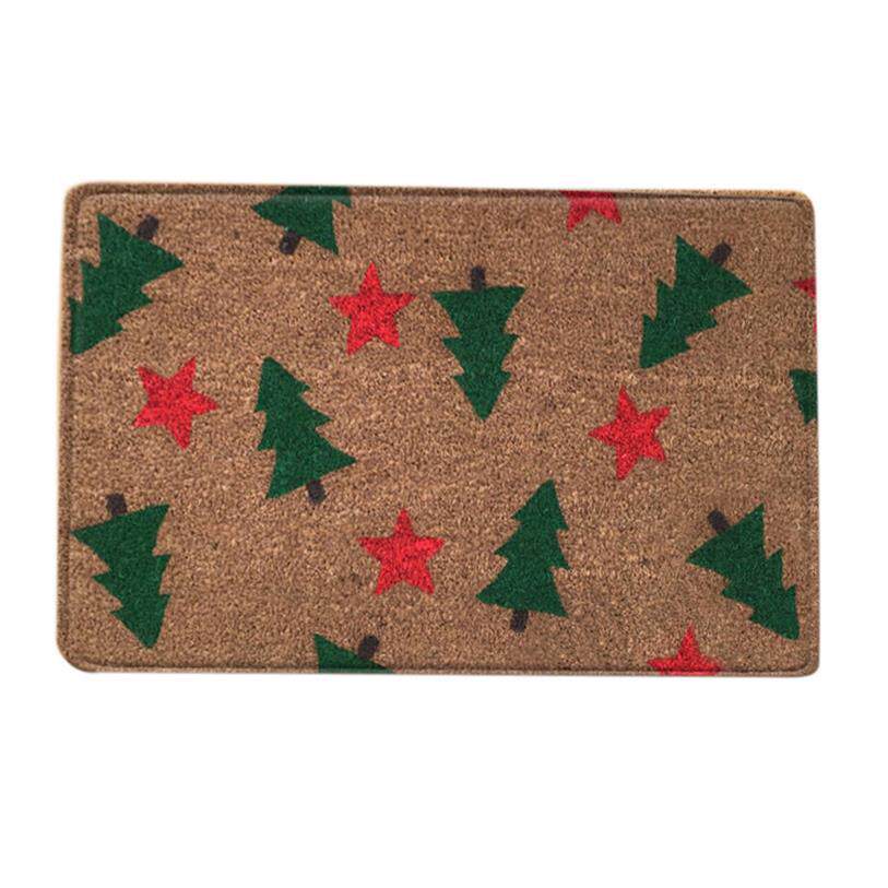 Christmas Floor Mat Non-Slip Entrance Floor Carpet Door Deco