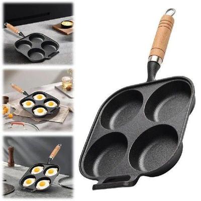 4 Hole Egg Pancake Steak Pan Heart-Shaped Non-Stick
