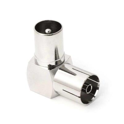 90° Aerial Cable Adapter RF Coaxial F Female to Male Plug