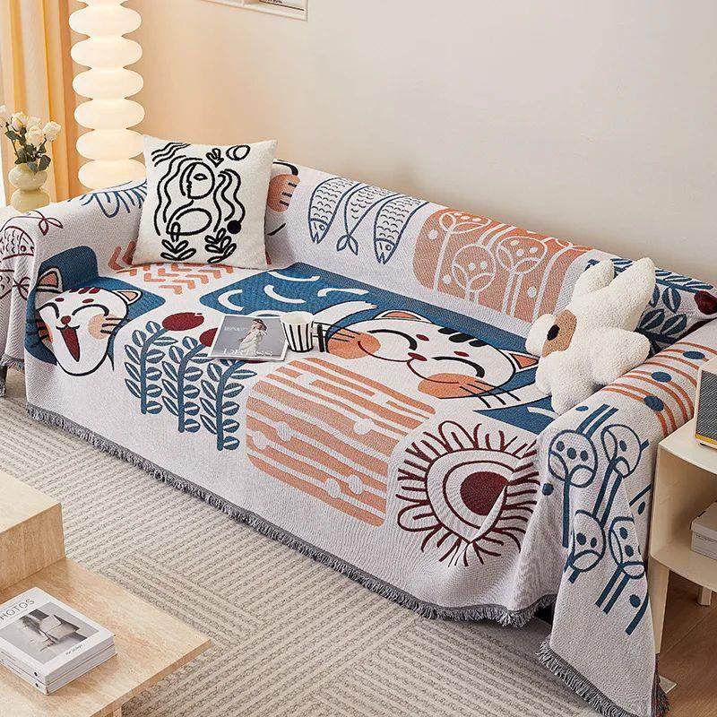 Cartoon Sofa Cover Double Use Beds Blanekets Throw Blanket P