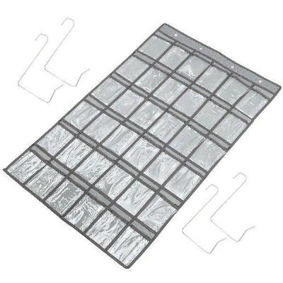 36 Grid Transparent Jewelry Storage Bag Phone Pockets