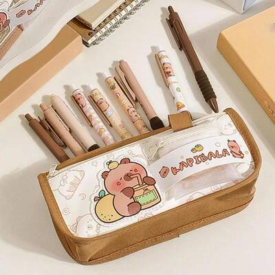 Pencil Holder Pouch Multipurpose Zipper Pencil Case Pen