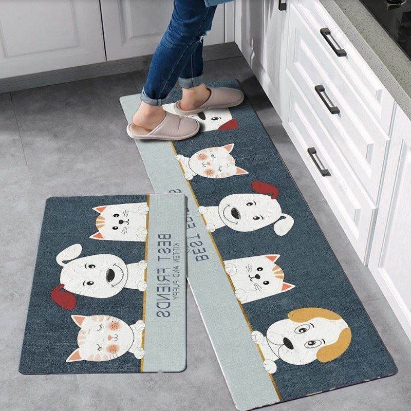 厨房地垫防滑防油耐脏满长条Kitchen floor mat non-slip carpet