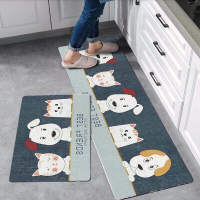 厨房地垫防滑防油耐脏满长条Kitchen floor mat non-slip carpet