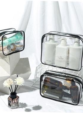 PU Travel Storage Bag Cosmetic Makeup Washbag Clear Handbag