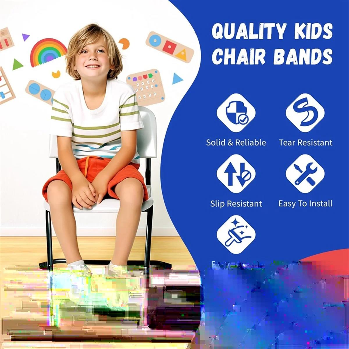 Band 16 Pack Chair Bands for Kids with Fidgety Feet, ADHD