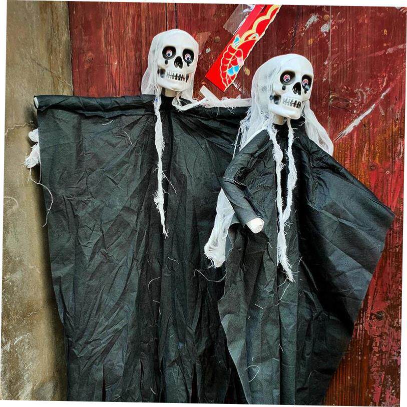 Halloween decorations hanging ghosts skeletons hanging ghost