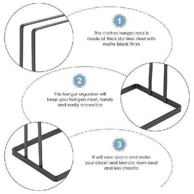 Hanger Storage Organizer, Hanger Stacker Rack For Laundry