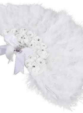 Plume Fan Decorative Handheld Wedding Bridal Stage