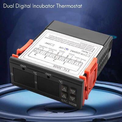 A44Z-STC-3008 Dual Digital Incubator Thermostat Display