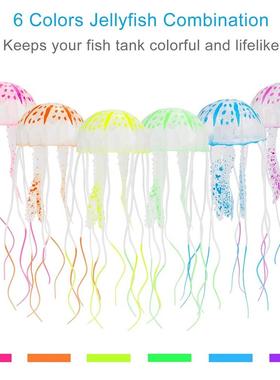 Fluorescent Artificial Jellyfish for Aquarium Fish Tank Deco