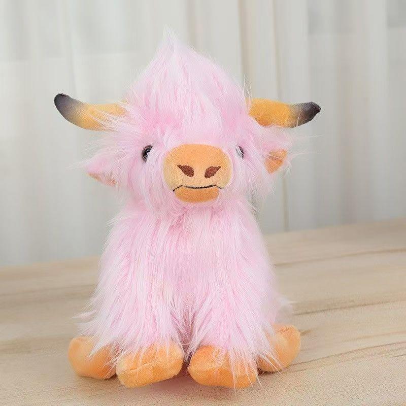 Simulated Scottish Highland Cattle Plush toy cow doll
