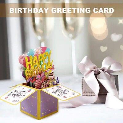 Bright-colored Wishes Greeting Card Portable Blessing