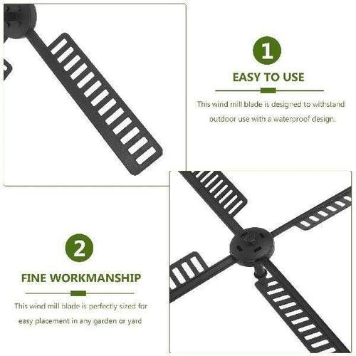 Metal Fan Blades Man Toy Chimes Outdoor Plastic Solar Balls