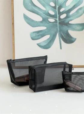 1PC Black Women Men Necessary Cosmetic Bag Transparent Trave