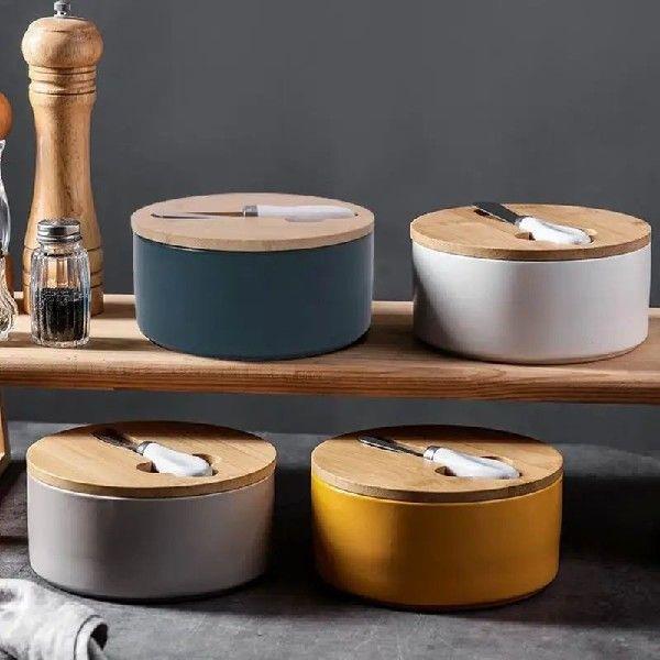 Butter Dish With Lid Covered Butter Dish Round Household