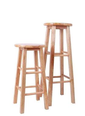 Solid Wood high stool Bar Chair Milk Tea Register *