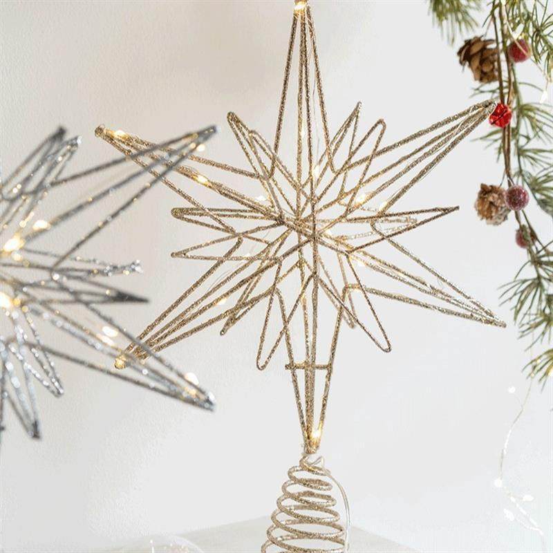 Christmas Tree Top Star Iron Accessories Five-pointed Star C