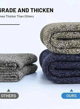 5 Pairs Merino Wool Socks For Men, Super Thick Hiking Socks