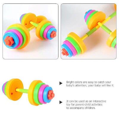 Children Dumbbell Toy Plastic Dumbbell Kids Kindergarten