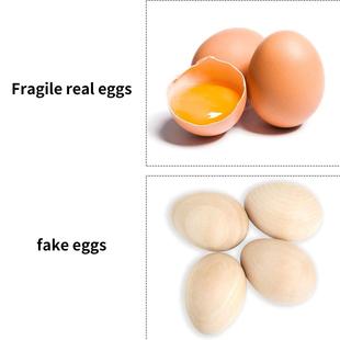 Easter Eggs Fake 5PCS Craft Wooden for Orna Unpainted