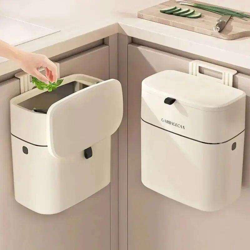 Stylish Hanging Trash Can for Household Toilets - Large Capa