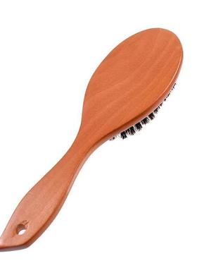 Natural Boar Bristle Hairbrush Massage Comb Smooth Hair