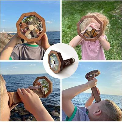 Toddler Toys Wooden Diy Rotating Kaleidoscope Set Outdoor Ch