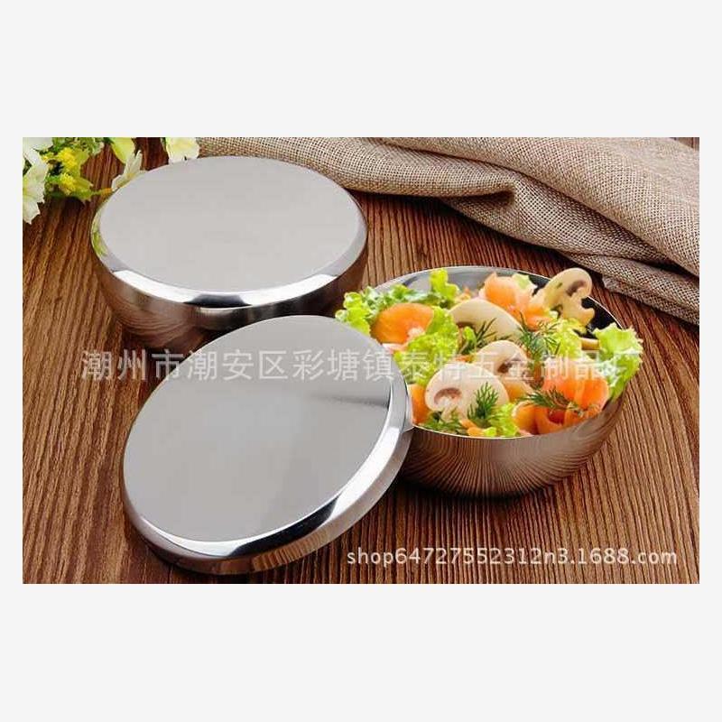 Stainless Steel Bowl Korean Big Cooked Rice Bowl with Cover