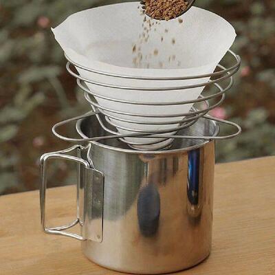 2 Pcs Coffee Machine Folding Funnel Filter Holder Bracket