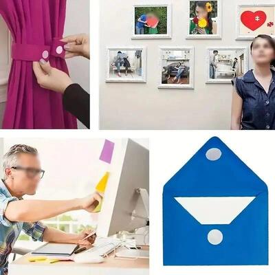 10mm 500 Pairs of round Velcro Transparent Ultra-thin Strong