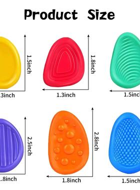 Fidget Toys Sensory Stone 6 Pack Textured Worry Stone Social