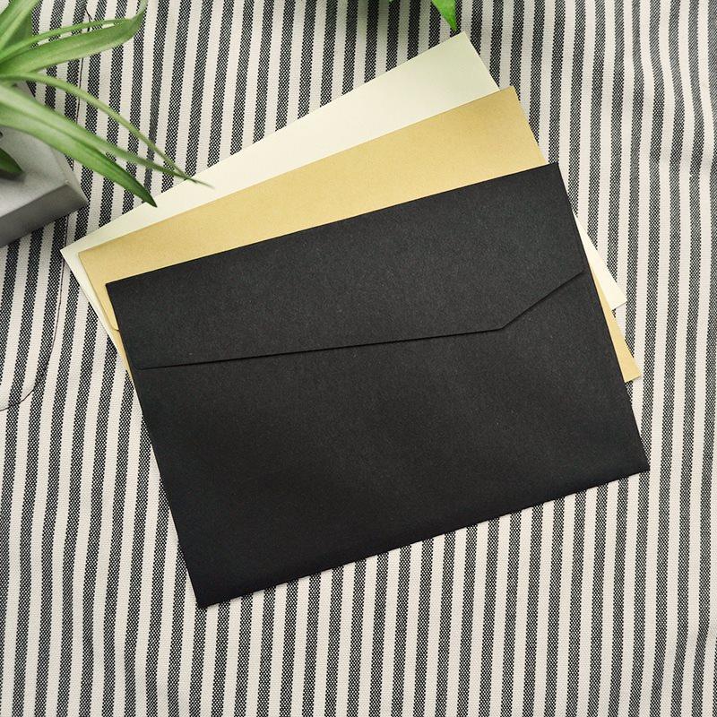 Black Vintage Kraft Envelope Postcard Storage Mail Organizer