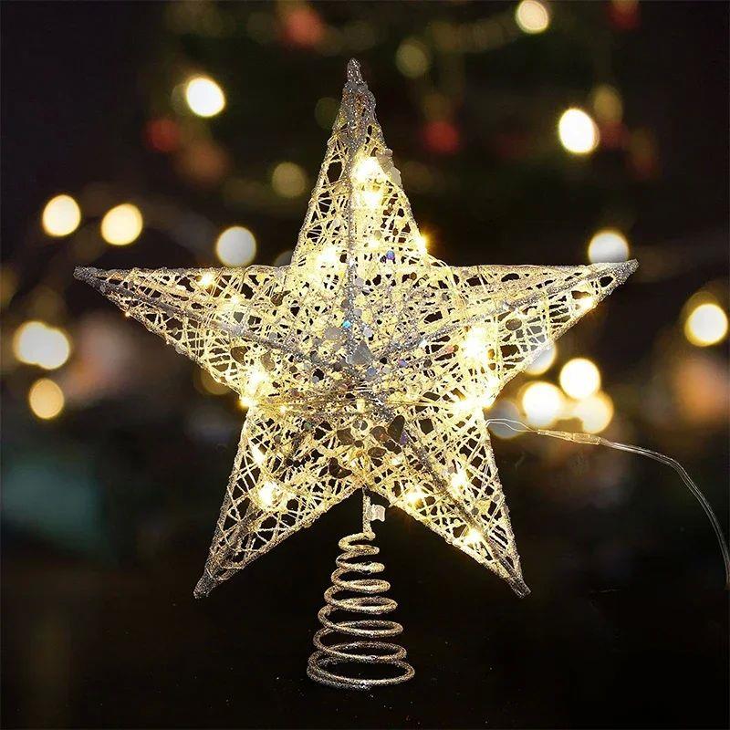 LED Christmas Tree Topper Star Lights Battery Powered Living