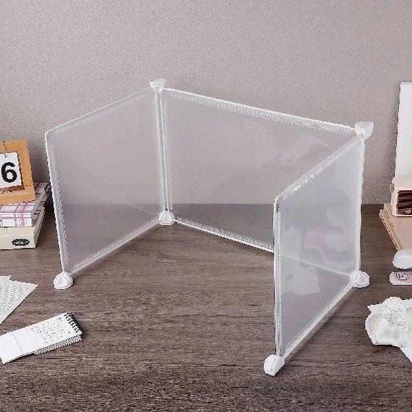 3 Pcs Table Divider Plastic Sneeze Guard Panel Dividers