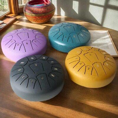 6/3 Inch 11/6 Notes Steel Tongue Drum with Mallets Music