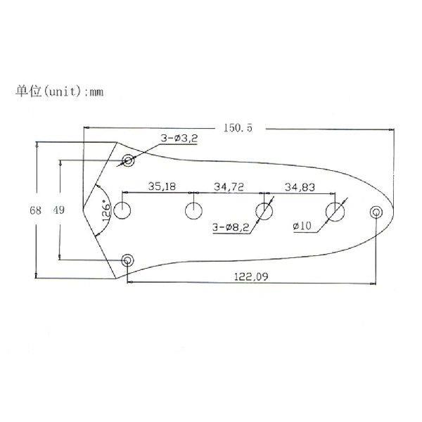 1pc 4 Holes Metal Bass Control Plate With Screws For Jazz