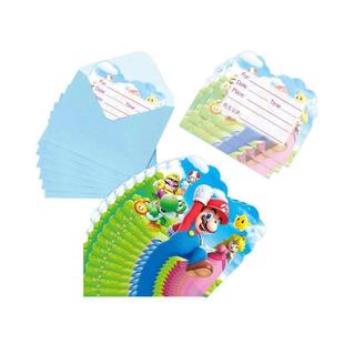 Birthday Party Decor Mario Shower Card Baby Dispo Invitation