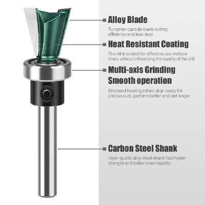1pc 6mm/6.35mm Shank Dovetail Bit Woodworking Milling